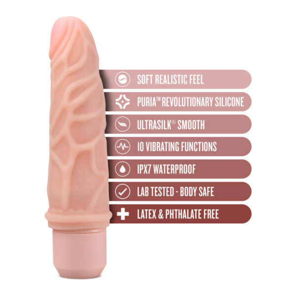 Realistyczne dildo Blush Dr Skin Silikon ABS Ø 4,3 cm (15,2 cm) (19 cm) - obrazek 7