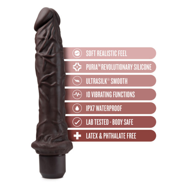 Realistyczne dildo Blush Dr Skin Silikon ABS Ø 4,9 cm (21,5 cm) - obrazek 7