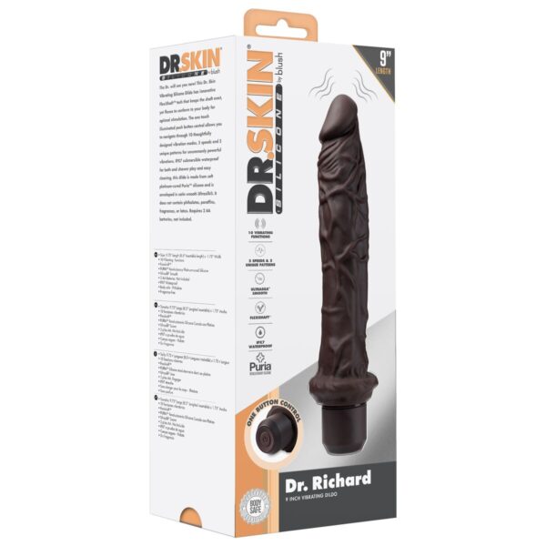 Realistyczne dildo Blush Dr Skin Silikon ABS Ø 4,9 cm (21,5 cm) - obrazek 8