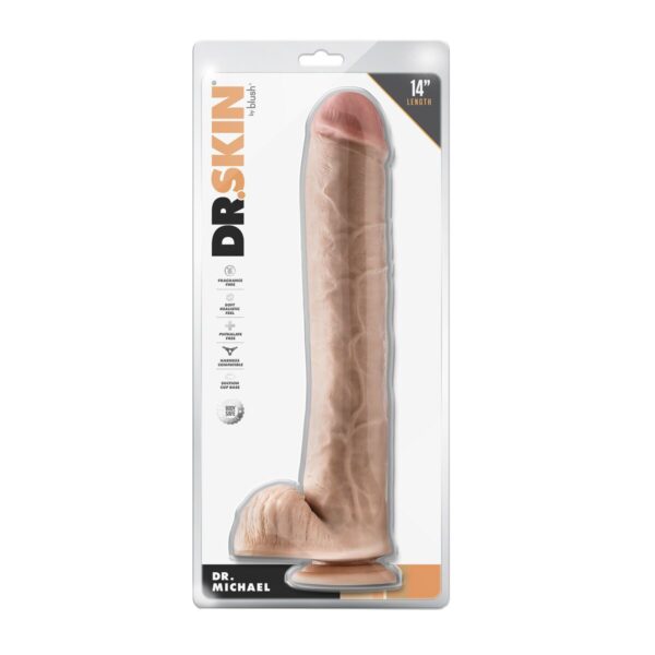 Realistyczne dildo Blush Dr Skin PVC Ø 6,3 cm - obrazek 7