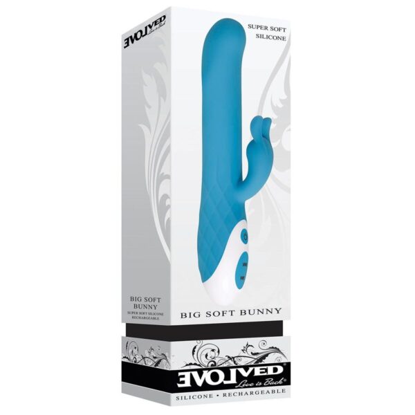 Wibrator punktu G Evolved Big Soft Bunny Niebieski - obrazek 7