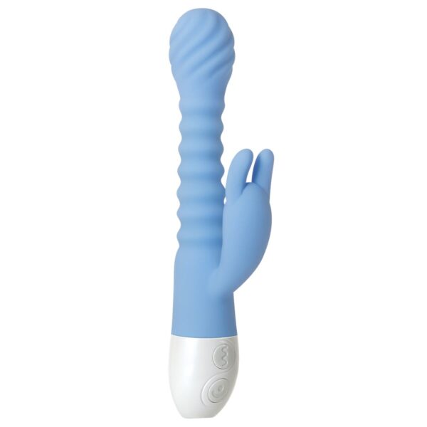 Wibrator punktu G Evolved Bunny Niebieski - obrazek 3