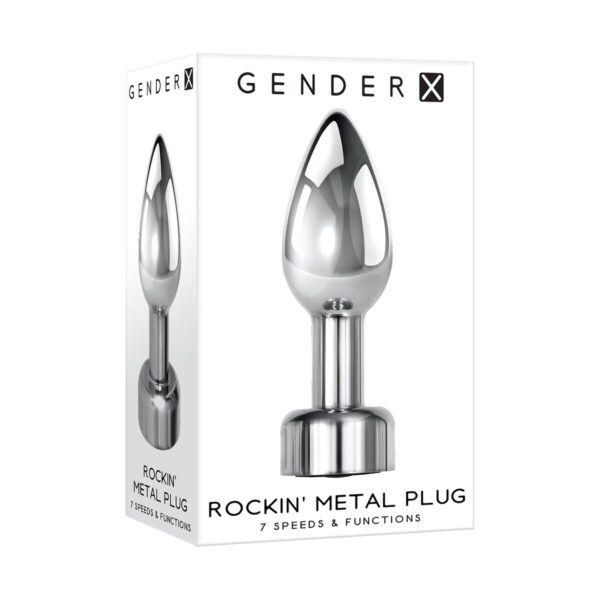 Zatyczka Analna Gender X ROCKIN' Srebrzysty - obrazek 6