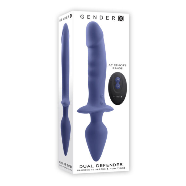 Cassini wibrator analny czarny Gender X Dual Defender Fioletowy - obrazek 8