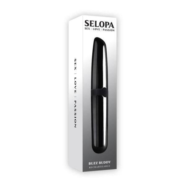 Mini Wibrator Selopa Buzz Buddy Czarny - obrazek 4