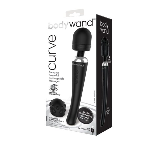 bezprzewodowy masażer PalmPower Curve Bodywand Bodywand Curve Czarny