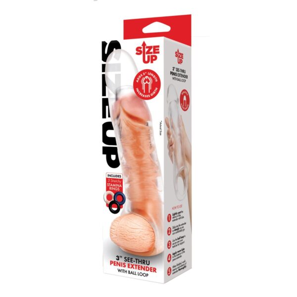 Nakładka na penisa Size Up Ø 4,5 cm 23,9 cm - obrazek 6
