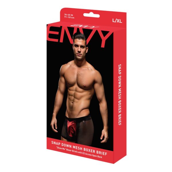 Bokserki Męskie Envy Czarny S/M - obrazek 4