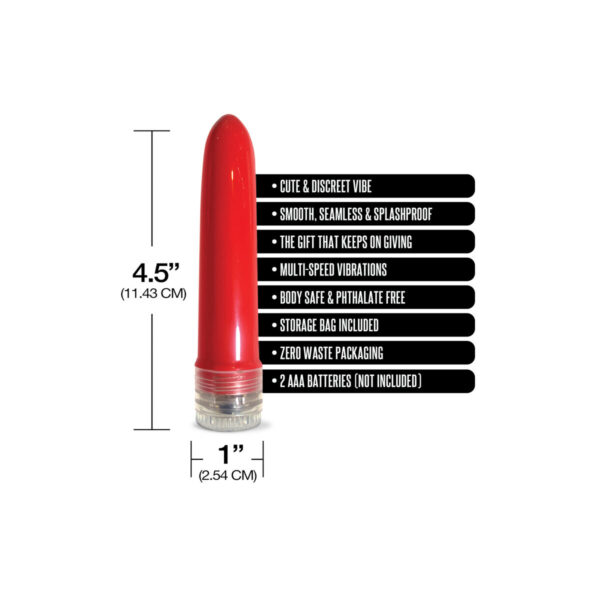 Wibrujący pocisk NS Novelties Pleasure Package Czerwony - obrazek 4
