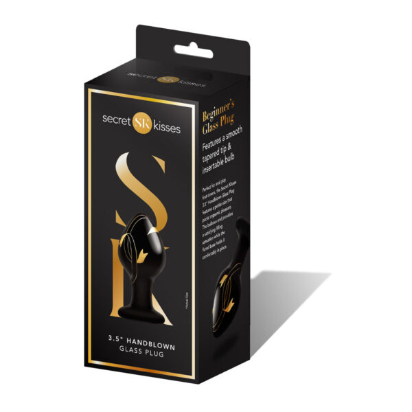 Zatyczka Analna Secret Kisses Czarny (8,9 cm) - obrazek 5