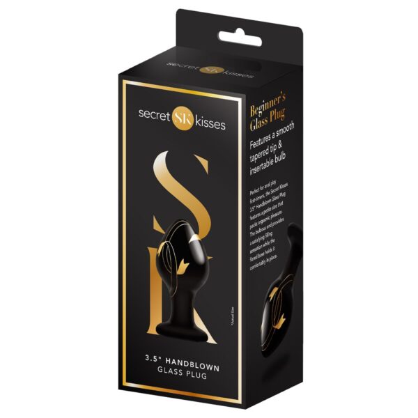 Zatyczka Analna Secret Kisses Czarny (8,9 cm) - obrazek 6