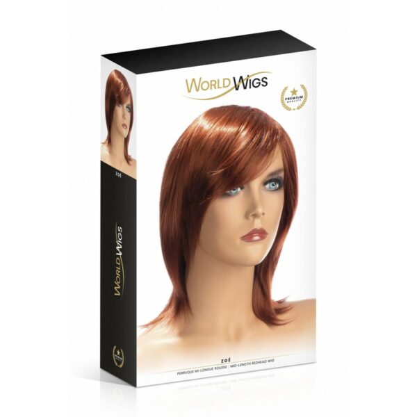 Akcesoria Erotyczne World Wigs Zoe Czerwony peruka - obrazek 2