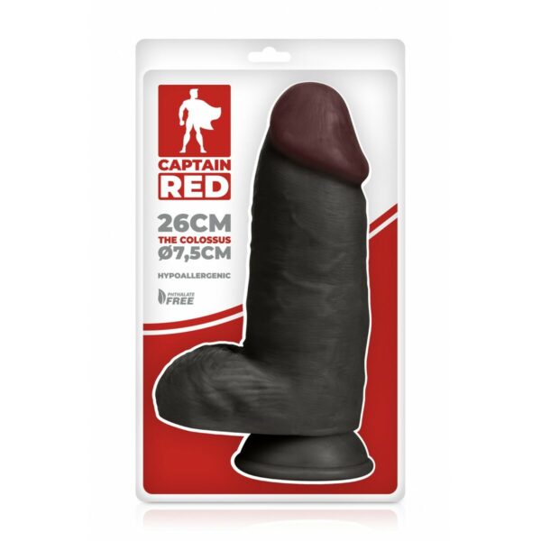 Dildo Captain Red Czarny - obrazek 2