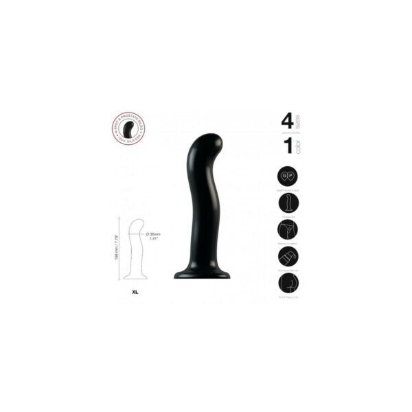 Dildo Strap-on-me POINT STIMULATOR Czarny XL - obrazek 5