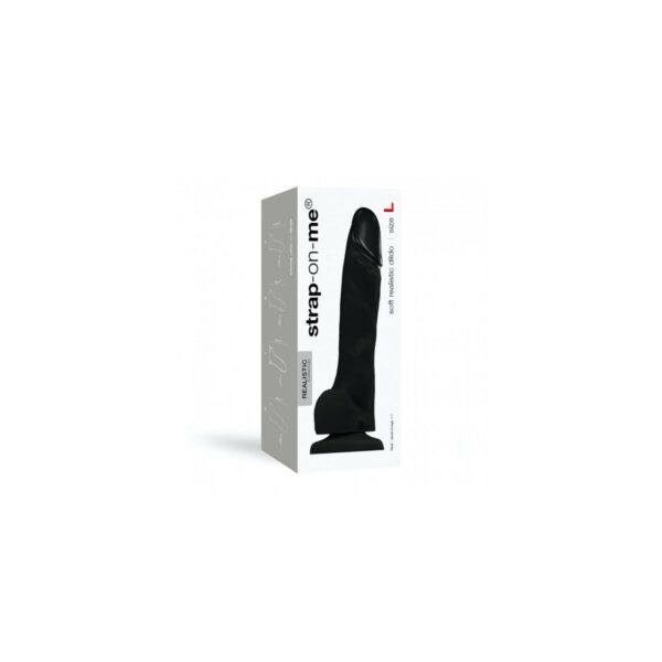 Dildo Strap-on-me Realistic Czarny L - obrazek 3