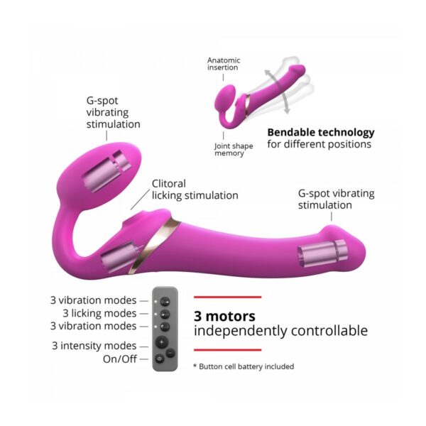 Wibrator Strap-on-me 6017449 Różowy L - obrazek 3