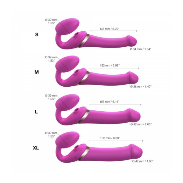 Wibrator Strap-on-me 6017449 Różowy L - obrazek 7