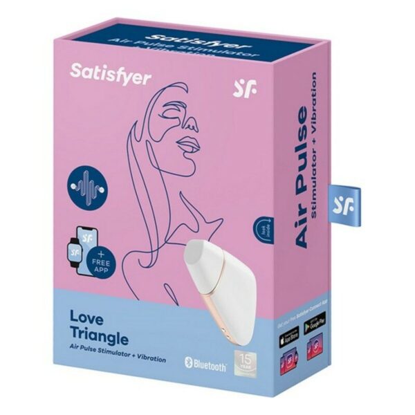 Ssący masażer do Łechtaczki Satisfyer Love triangle Biały - obrazek 4