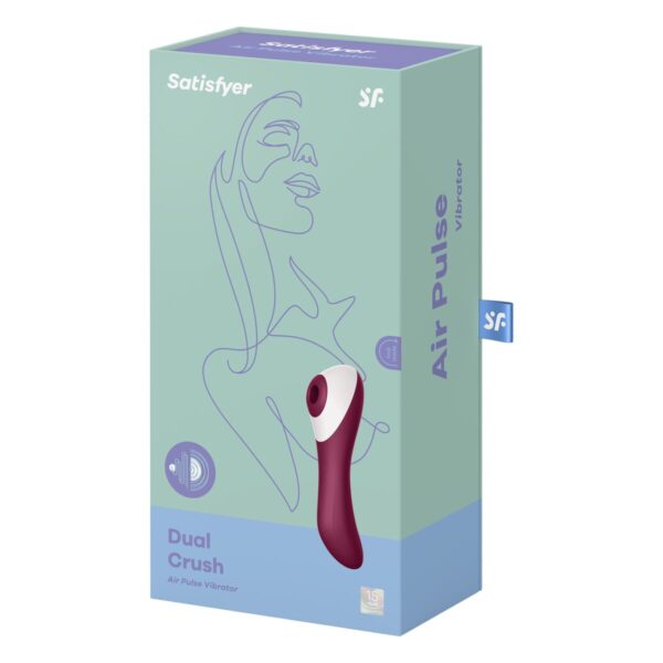 Ssący masażer do Łechtaczki Satisfyer Dual Crush Czerwony - obrazek 5