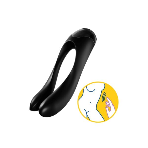 Masażer dla par Satisfyer Candy Cane Czarny - obrazek 5