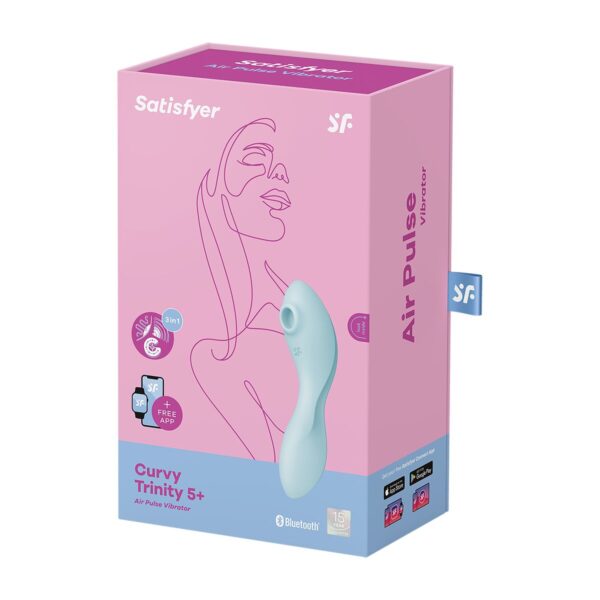 Ssący masażer do Łechtaczki Satisfyer Cruvy Trinity 5+ Niebieski - obrazek 4