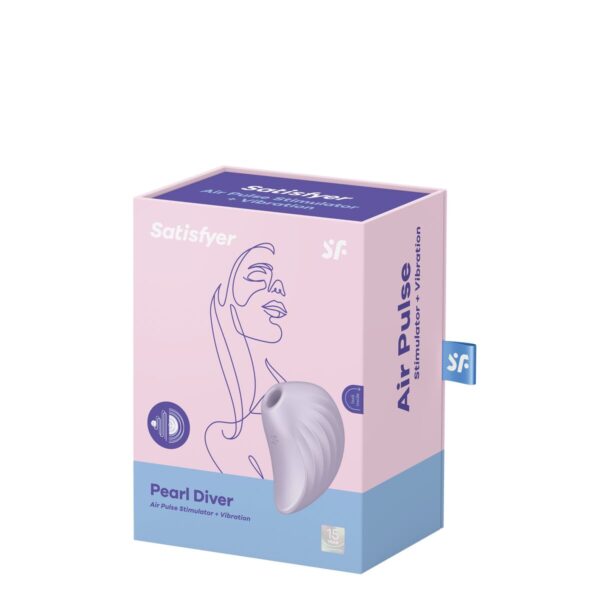 Ssący masażer do Łechtaczki Satisfyer Pearl Diver Fioletowy - obrazek 6