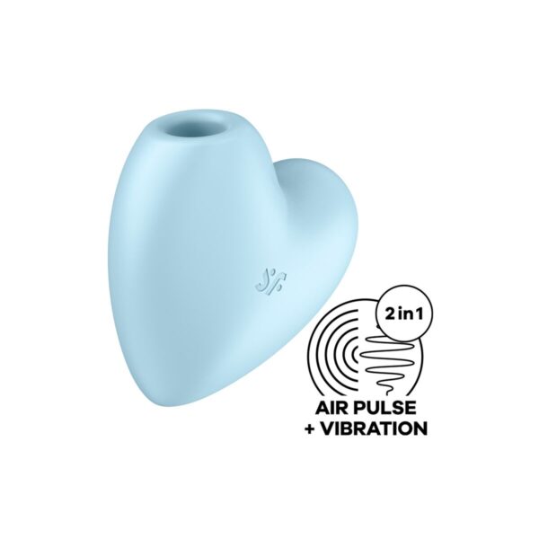 Ssący masażer do Łechtaczki Satisfyer Cutie Heart Niebieski - obrazek 2