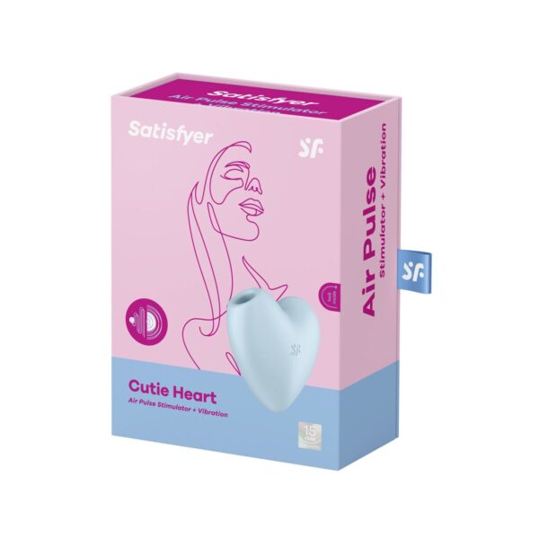 Ssący masażer do Łechtaczki Satisfyer Cutie Heart Niebieski - obrazek 7