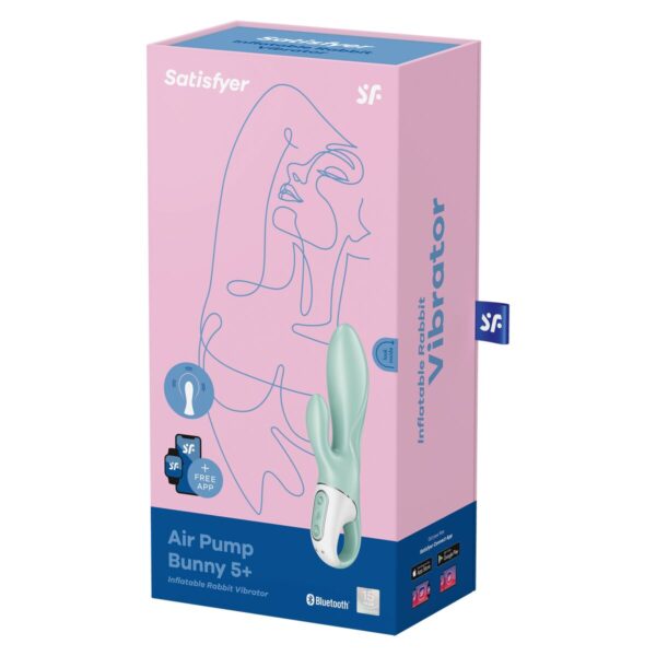 Wibrator Podwójnej Stymulacji Satisfyer Air Pump Bunny 5 Kolor Zielony - obrazek 7