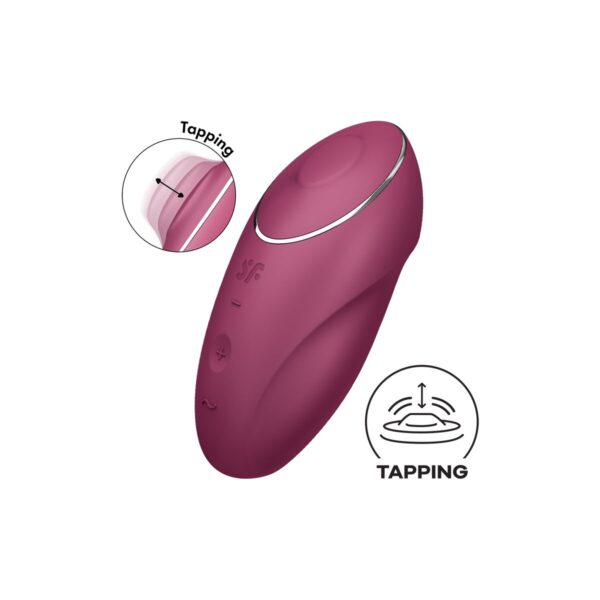 Masażer Satisfyer Tap & Climax Czerwony - obrazek 2