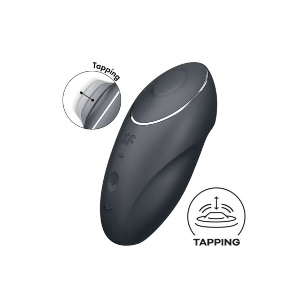 Masażer Satisfyer Tap & Climax Szary - obrazek 3