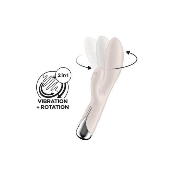Wibrator Podwójnej Stymulacji Satisfyer Spinning Rabbit 1 Biały - obrazek 3