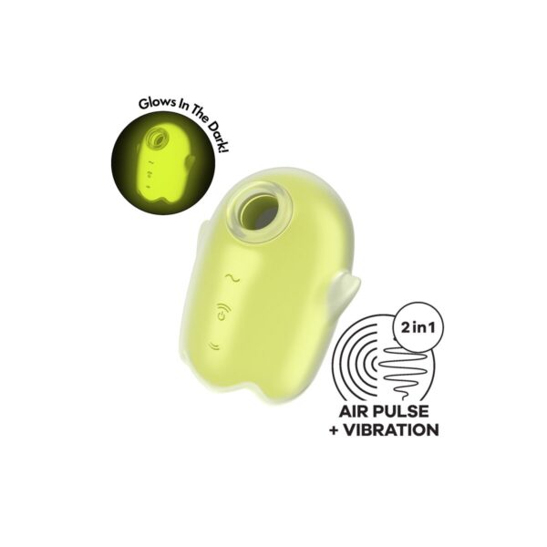 Ssący masażer do Łechtaczki Satisfyer Glowing Ghost Żółty - obrazek 5