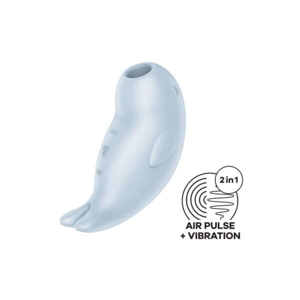 Ssący masażer do Łechtaczki Satisfyer Seal You Soon Niebieski - obrazek 2