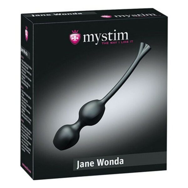 Jane Wonda kule do ćwiczenia mięśnia Kegla czarne Mystim Silikon Silikon/ABS (Ø 3,3 cm) - obrazek 2