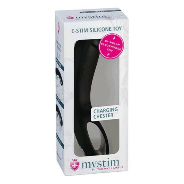 Charging Chester dildo do elektrostymulacji Mystim Czarny (19 cm) - obrazek 2