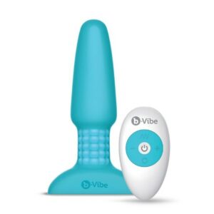 Zdalnie strerowana zatyczka analna rimming (rozmiar Teal 2 B-Vibe RIMMING PLUG 2 Niebieski