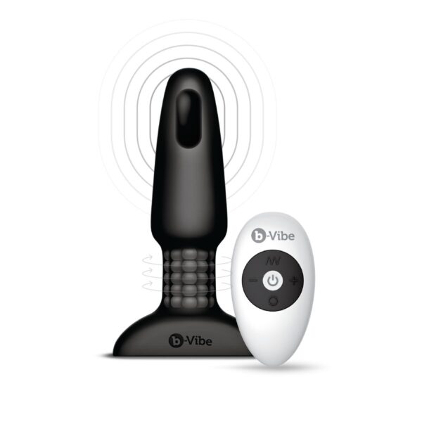 Zdalnie strerowana zatyczka analna rimming (czarna 2) B-Vibe 5858070000 Czarny - obrazek 6