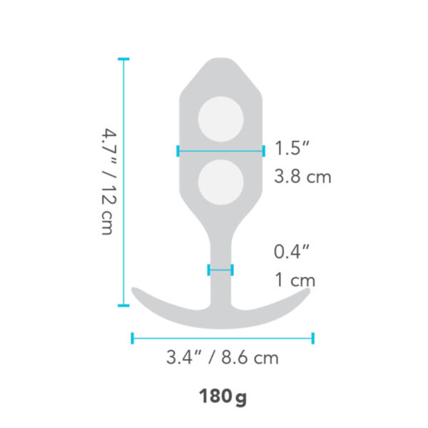 Snug korek analny 3 zielononiebieski B-Vibe 96755 - obrazek 8