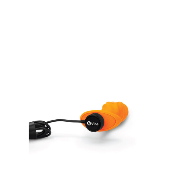 Wibrujący korek analny B-Vibe Swirl Texture Pomarańczowy - obrazek 7
