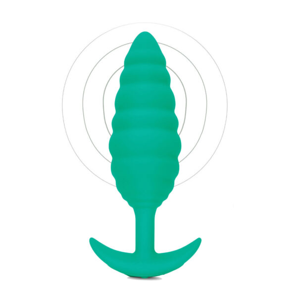Wibrujący korek analny B-Vibe Twist Texture Kolor Zielony - obrazek 3