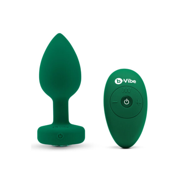 Zatyczka Analna B-Vibe Vibrating Jewel Kolor Zielony M/L - obrazek 2