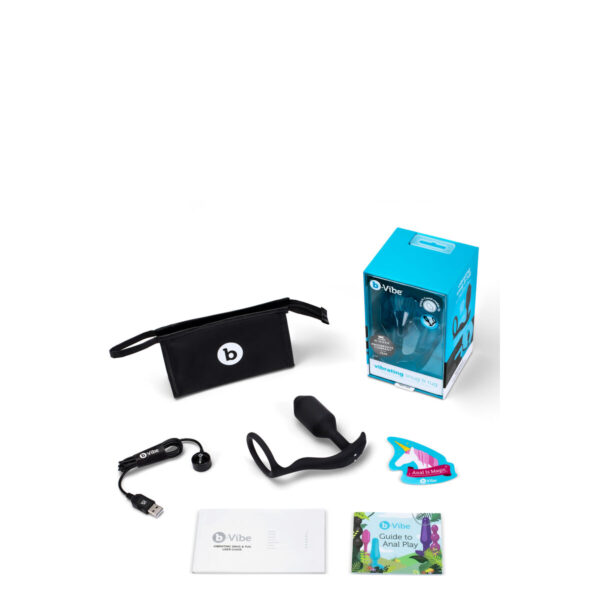 Zatyczka Analna B-Vibe Vibrating Snug & Tug M - obrazek 6