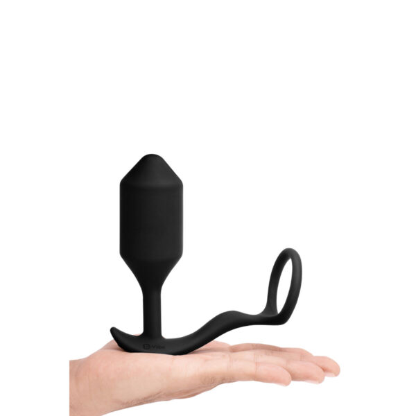Zatyczka Analna B-Vibe Vibrating Snug Czarny XL - obrazek 5