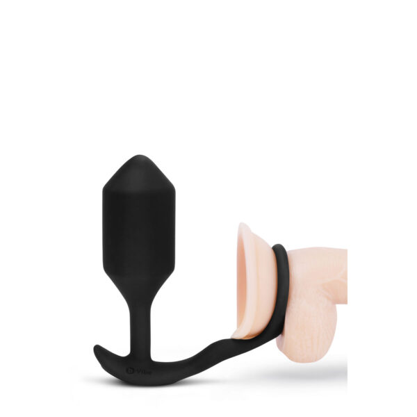 Zatyczka Analna B-Vibe Vibrating Snug Czarny XL - obrazek 4