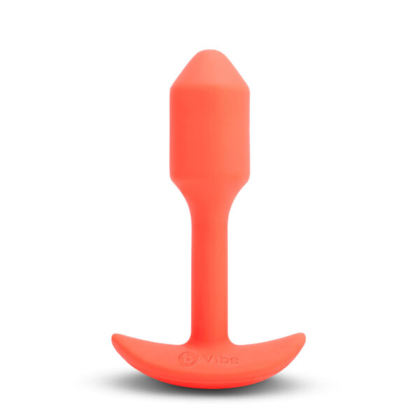 Zatyczka Analna B-Vibe Vibrating Snug Pomarańczowy - obrazek 2