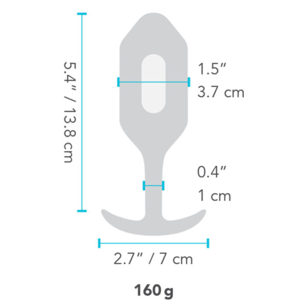 Zatyczka Analna B-Vibe Vibrating Snug 3 Niebieski (3,7 x 13,8 x 1 cm) - obrazek 6