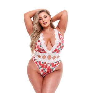 trykot Baci Lingerie Floral & Lace Wielokolorowy XL Queen