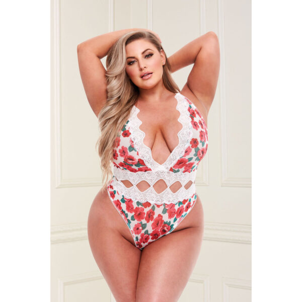 trykot Baci Lingerie Floral & Lace Wielokolorowy XL Queen - obrazek 2