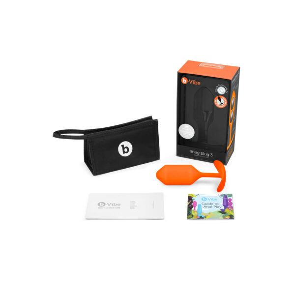 Zatyczka Analna B-Vibe 3 Pomarańczowy - obrazek 8